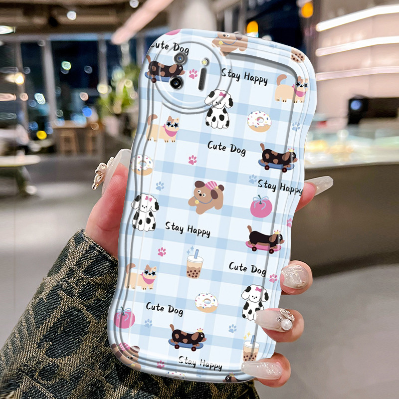 Casing Hp Untuk Realme C11 2020 Case Casing HP Kesing berpola anjing Softcase gelombang transparan p