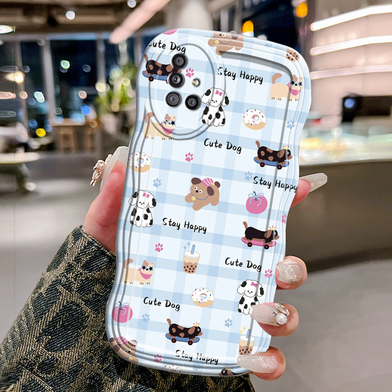 Casing Hp Untuk Samsung Galaxy A51 M40s Case Casing HP Kesing berpola anjing Softcase gelombang tran
