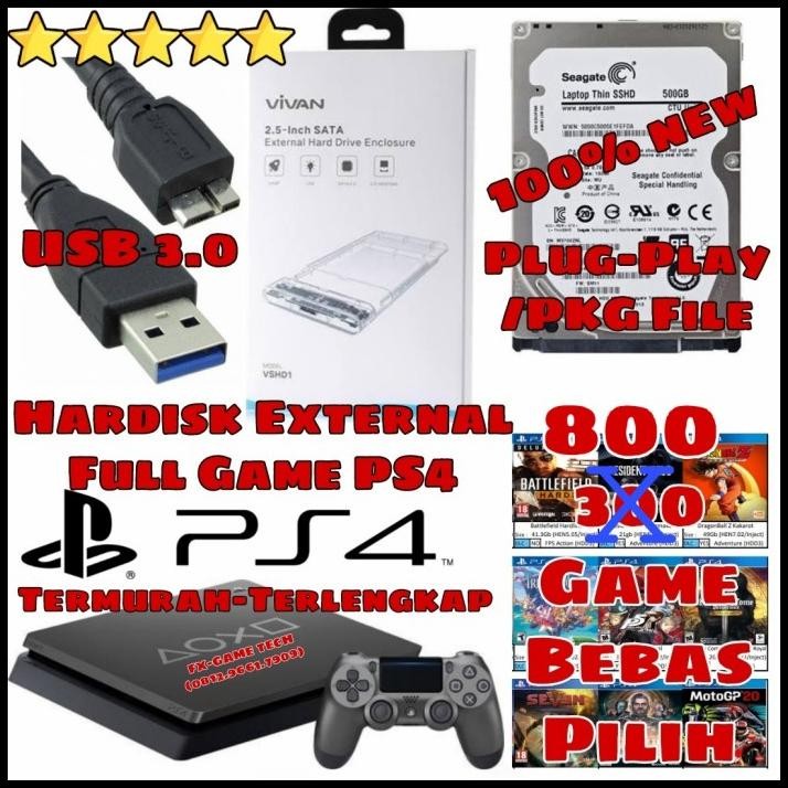 Hardisk Hdd External Eksternal Ps4 Playstation 4 Full Game
