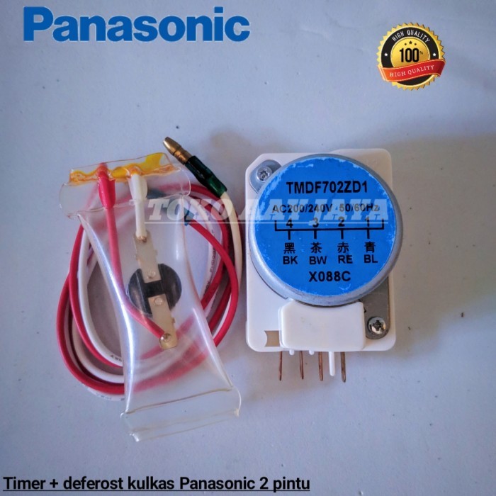 TIMER DEFEROST BIMETAL FUSE KULKAS PANASONIC 2 PINTU 1 SET