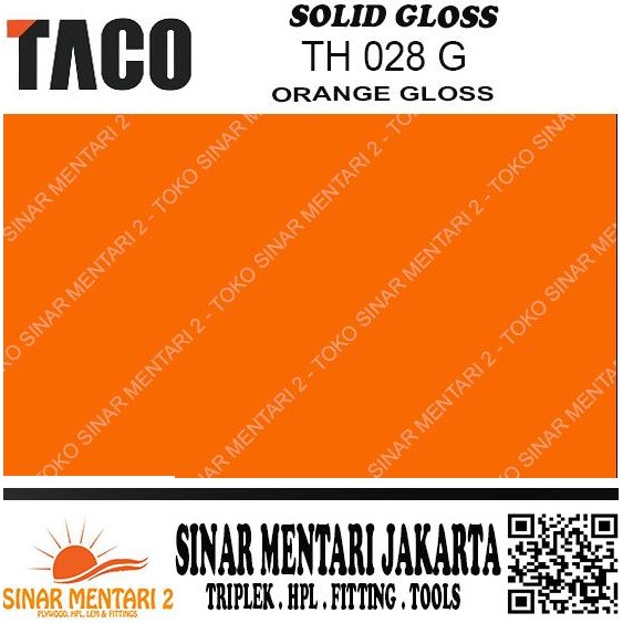 Taco Hpl Solid Gloss Th 028 G Orange Gloss