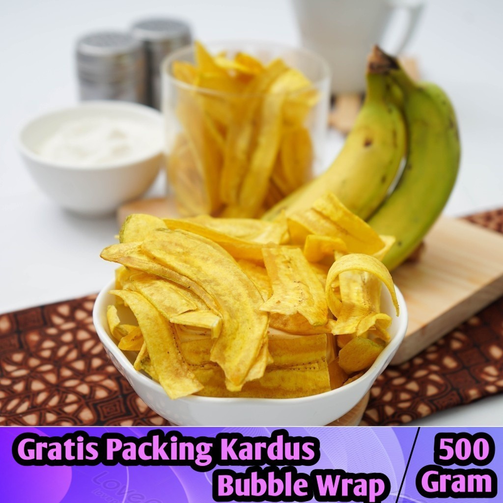 

[500gram] Keripik Pisang Asin Gurih Asli Empuk / Pisang Lantak - Iqorni Snack jajanan jadul makanan ringan