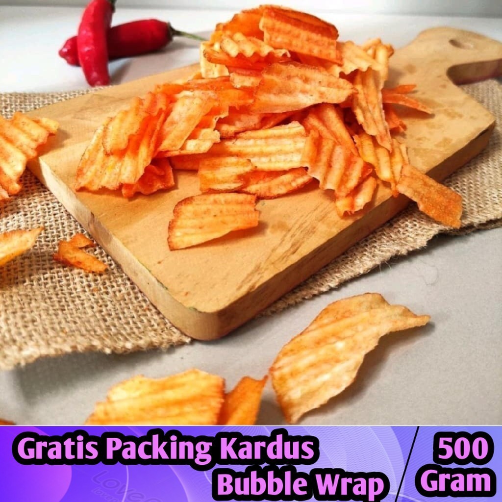 

[500gram] Keripik Singkong Balado / Chuba Keripik Singkong - Iqorni Snack jajanan jadul makanan ringan