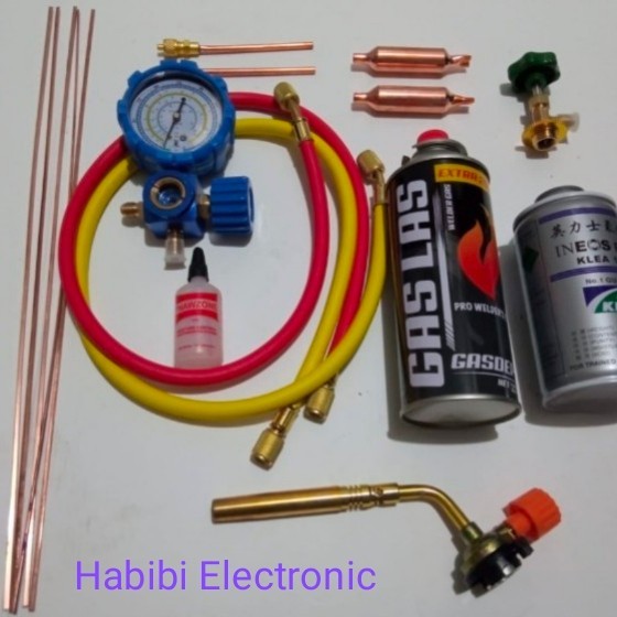 PAKET LENGKAP PENGISIAN FREON KULKAS R134