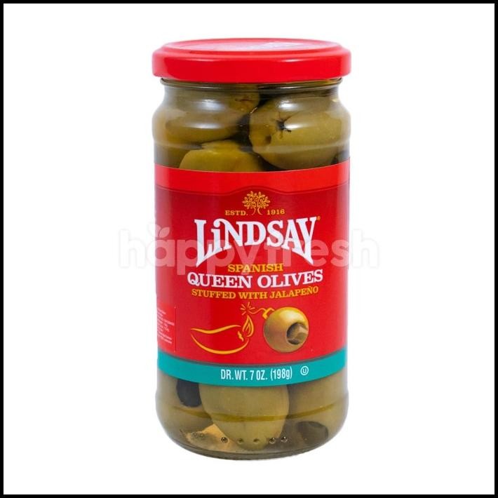 

Lindsay Spanish Queen Olives Stuffed With Jalapeno 198Gr