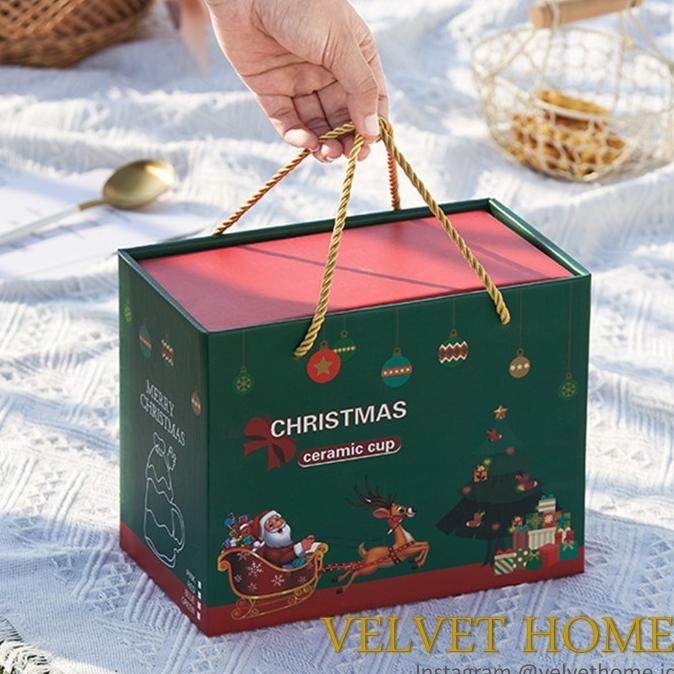 

Hampers natal unik teapot cangkir teaset christmas hadiah gift santa HS7