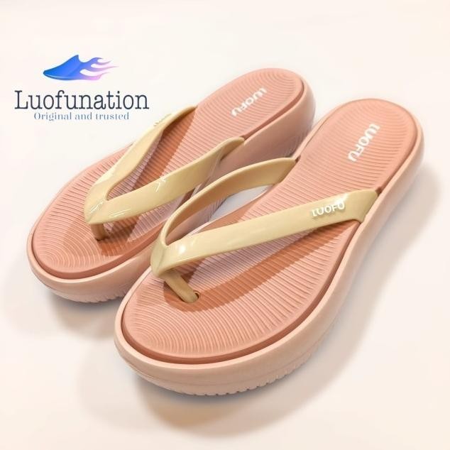 Luofu E 7204 - E01Ws Size 36-40 L Sandal Jepit Tebal Jelly Wanita