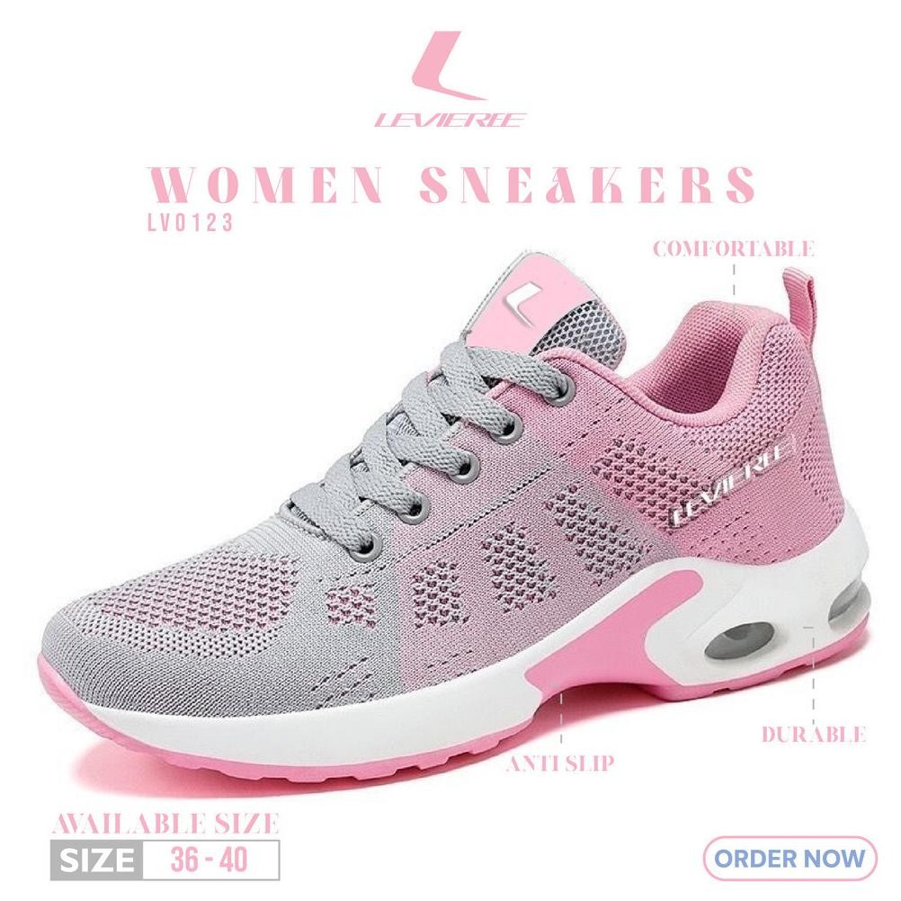 Original Plk Free Box Lv0123 Sepatu Rajut Wanita Sport Running Shoes Korea Sepatu Sport Wanita Sepat
