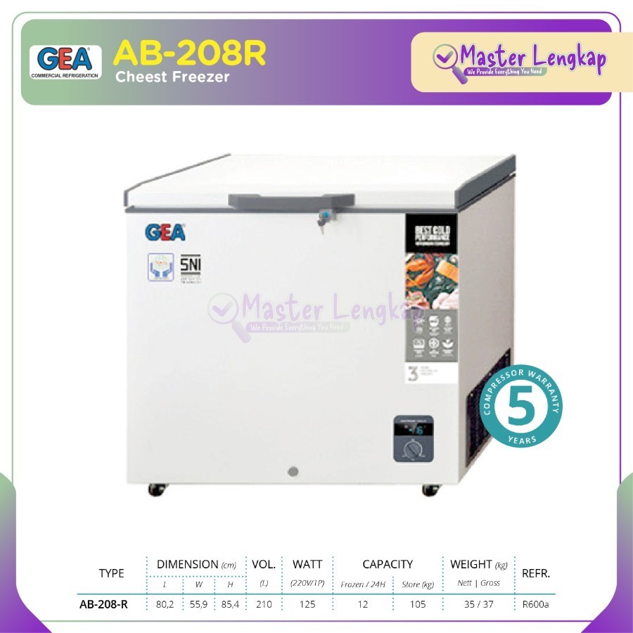 GEA CHEST FREEZER AB-208-R / AB208R / AB 208 R