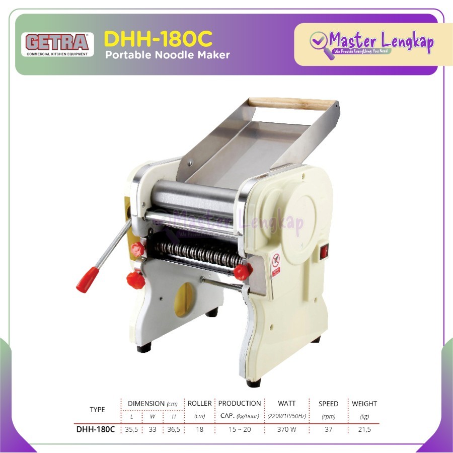 GETRA PORTABLE NOODLE MAKER MACHINE DHH-180C / DHH180C / DHH 180C