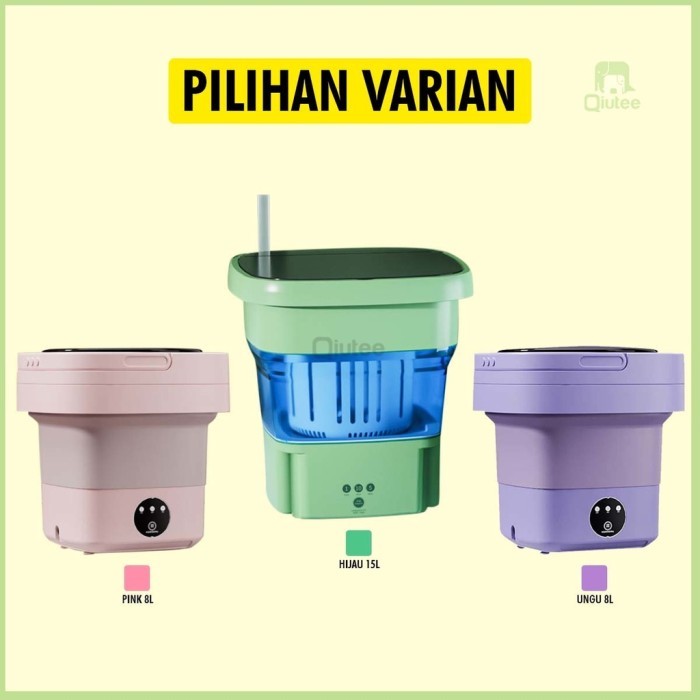 MESIN CUCI MINI PORTABLE 8L // 15L MESIN CUCI LIPAT MESIN PENGERING