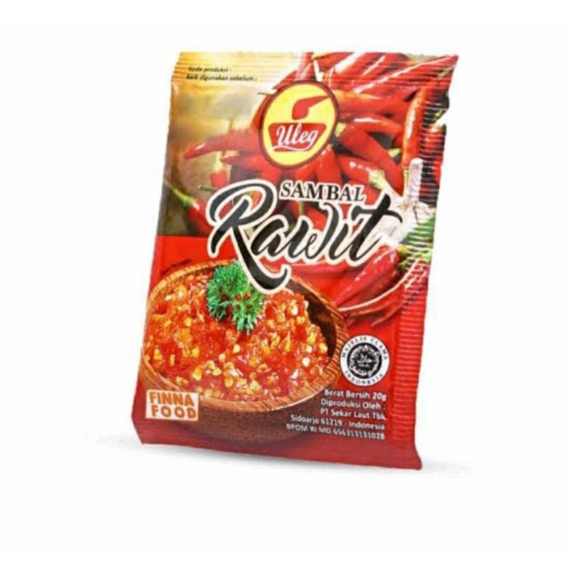 

SAMBAL ULEG RAWIT 20 GRAM 1 SACHET