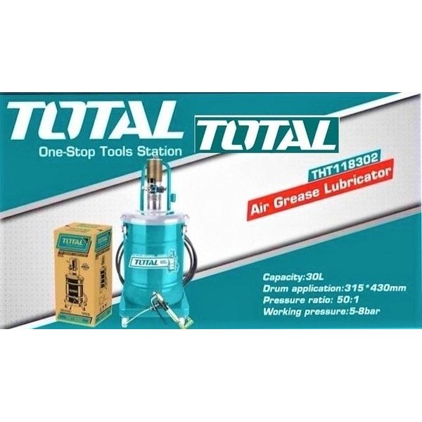 Promo Air Grease Lubricator Total 30L Tht118302 / Pompa Angin Oli Grease 30L/Total Air Grease