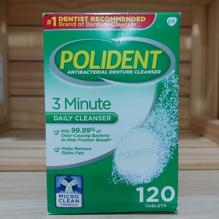 polident pembersih gigi palsu 120 tablet
