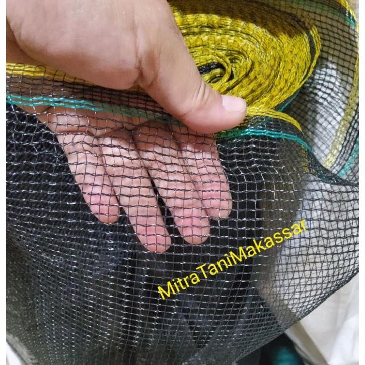 Big Cuci ( 10 Meter ) Waring Hitam Jaring Pagar Pembatas Tanaman Ternak Dan Keramba Lebar 1,2M Panja