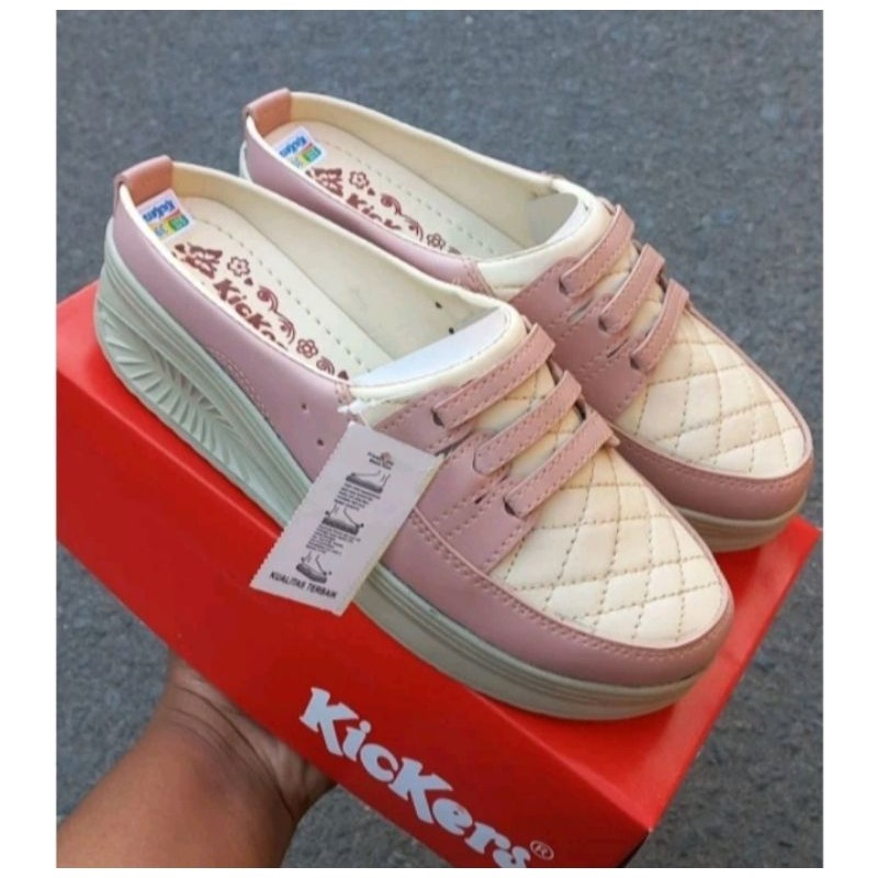 Sandal Wanita Lucu wedges kickers termurah//SEPATU sandal wejes WANITA TERBARU / SLOP WEDGES WANITA