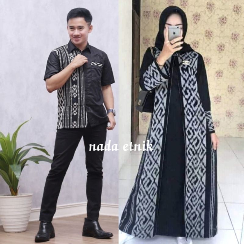 Gamis Wanita Terbaru Ready stok gamis abaya tenun syar'i gamis tenun couple etnik muslim muslimah