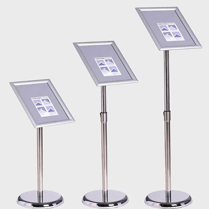 

Poster Stand Adjustable Menu Frame Sign Holder Display A3 A4 Stainless