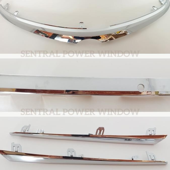 Paket Grill Kumis Bawahnya Dan List Krome Bagasi Vios Gen 3 [ Cj66 ]