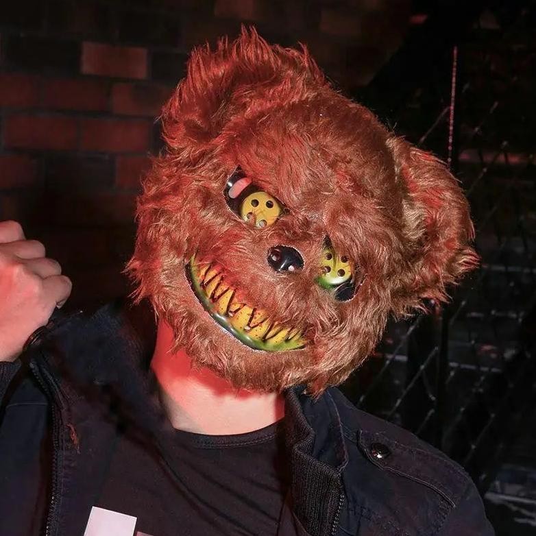 UYT Topeng Beruang Berdarah | Topeng Beruang Psikopat Killer Bear Darah Pesta Kostum Halloween TERLA