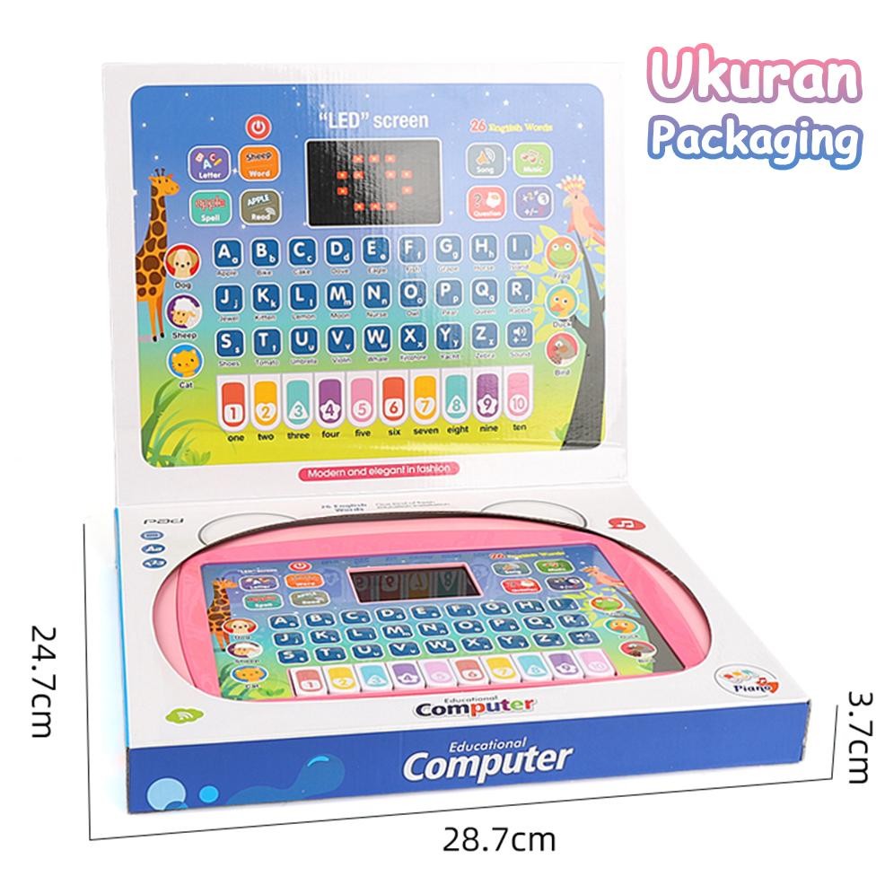 Buruan Jojotoy Mainan Tablet Musik Piano Anak Tablet Edukasi Anak Mainan Tablet Belajar Huruf Laptop