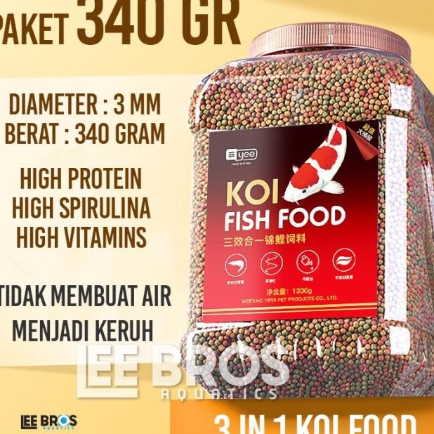 Pakan Ikan Koi / Pelet Ikan Koi 3 Mm Spirulina + Growth