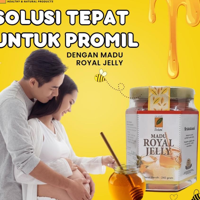 

Madu Murni Royal Jelly 240 Gram Serambi Botani Standar Internasional