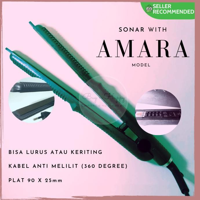 Catokan Rambut Sonar Amara Sn-820 Catok Rambut 2 In 1 Original Import