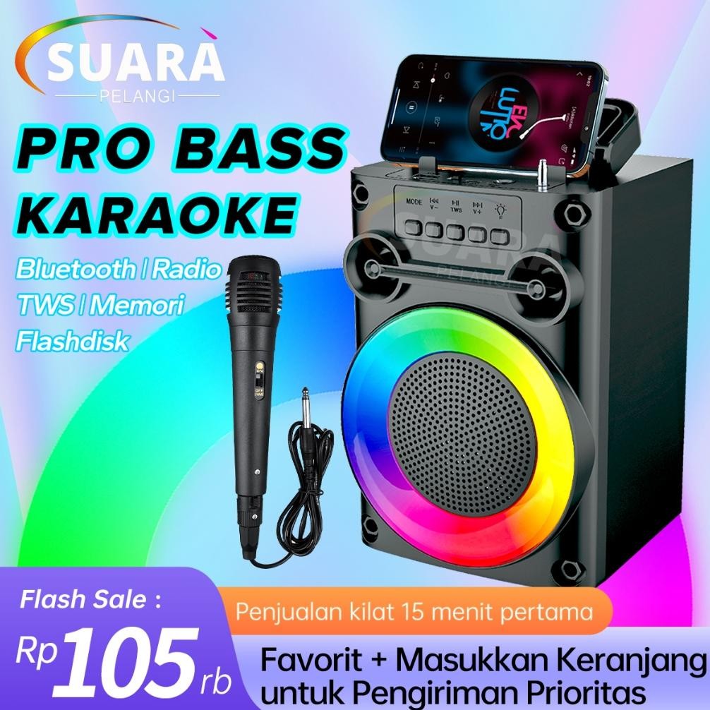 Sale Pro BassSpeaker Bluetooth Karaoke Protable Super Bass Polytron Besar Original Mini Wireless Mus