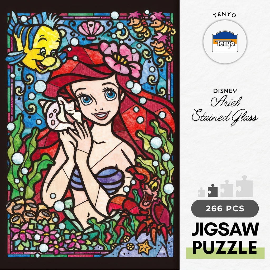 Tenyo DSG-266-751 Disney - Ariel Stained Glass Jigsaw Puzzle