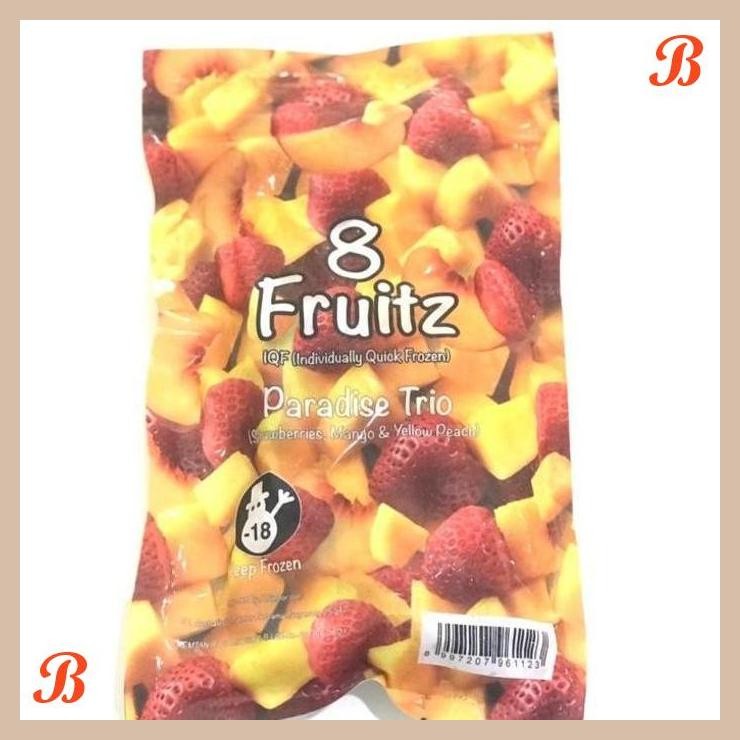 

| NN | 8 FRUITZ IQF PARADISE TRIO (STRAWBERRY, MANGO & YELLOW PEACH) 500GR
