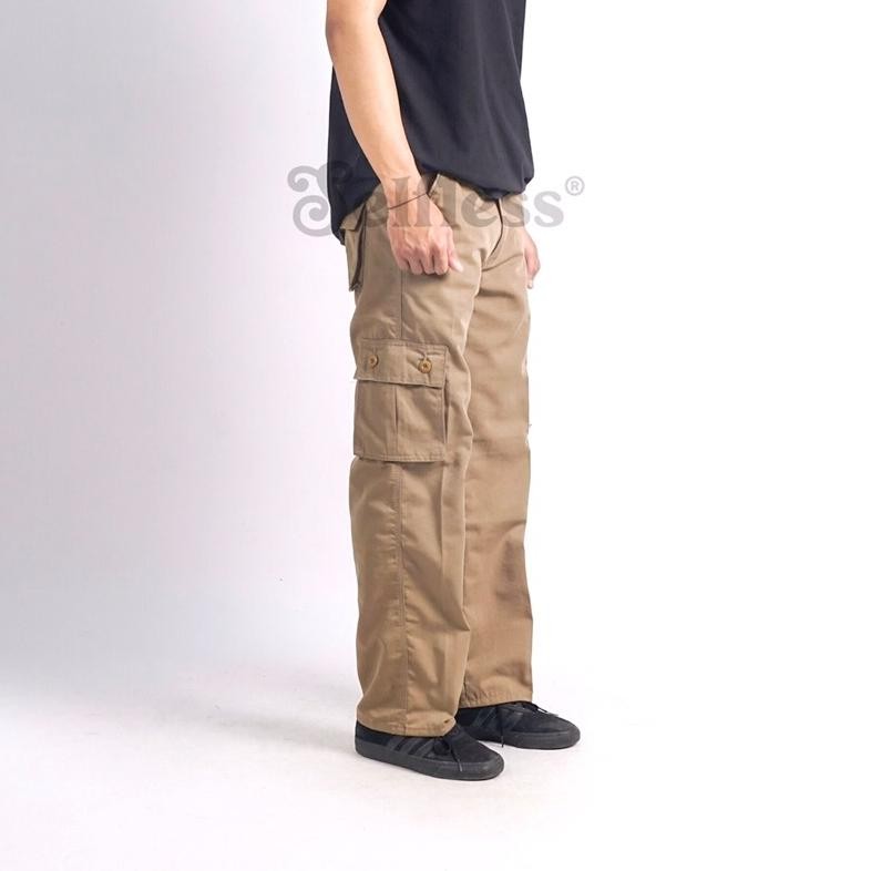 Celana Cargo Pria Panjang Selfless Reguler Straight Fit Standar Kargo Kimpul Baggy Gober Gombrang Ko