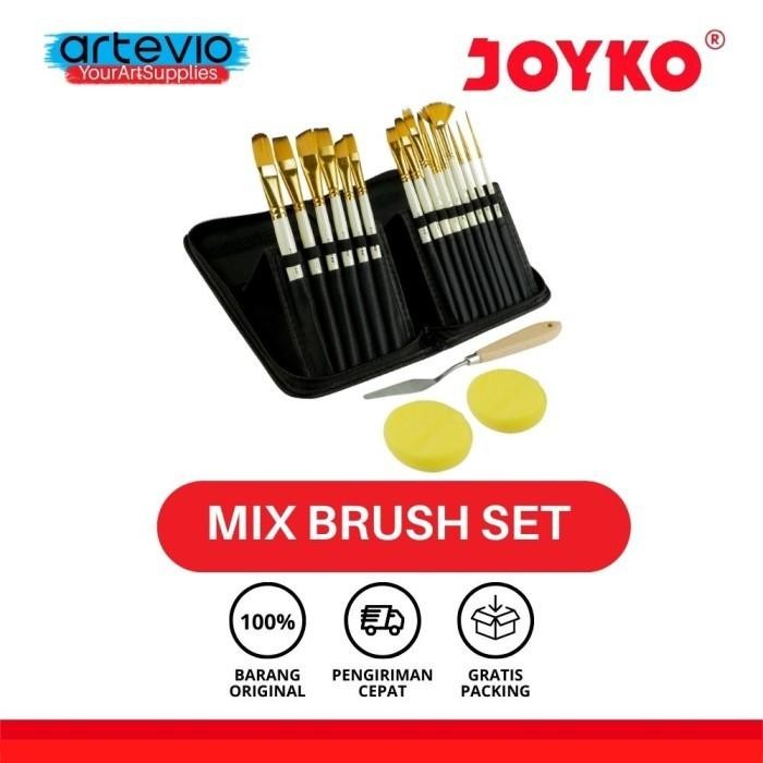 

TERBARU Art Brush Set Alat Lukis Kuas Cat Air Minyak Acrylic Joyko BRS-12 HOT SALE!