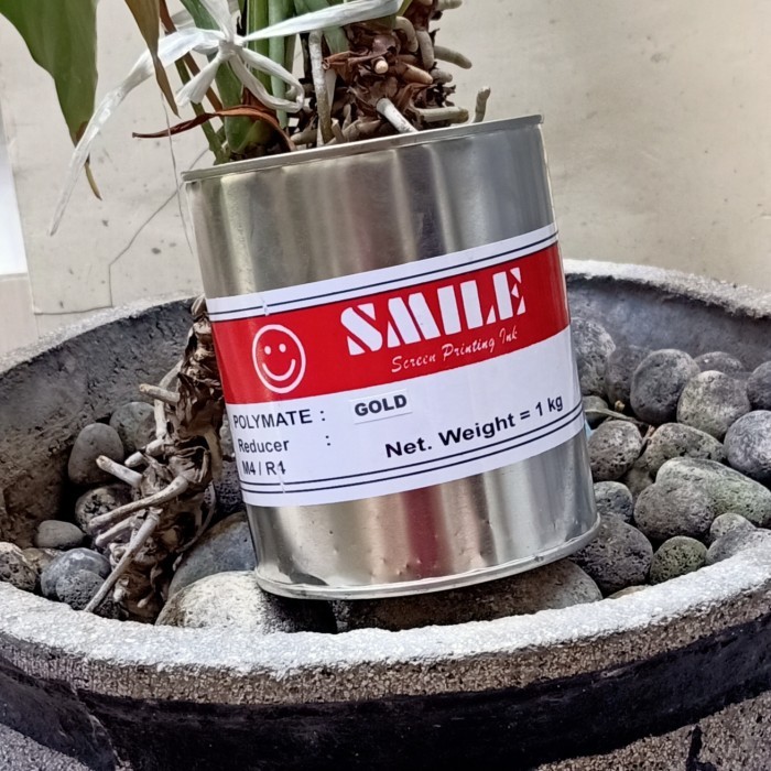 

[Gold] Tinta/Cat Sablon Plastik SMILE POLYMATE 1 kg