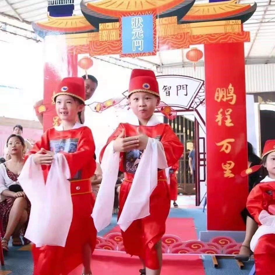 Setelan Kostum Juara Anak Laki-laki dan Perempuan Resmi Sesame Opera Seven-Pin