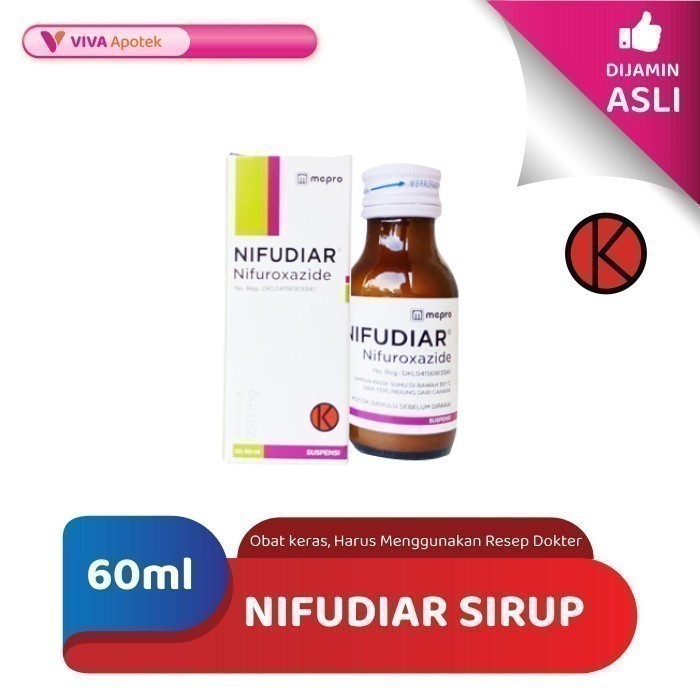 Nifudiar Sirup / Nifuroxazide / Diare / Infeksi Bakteri (60 Ml)