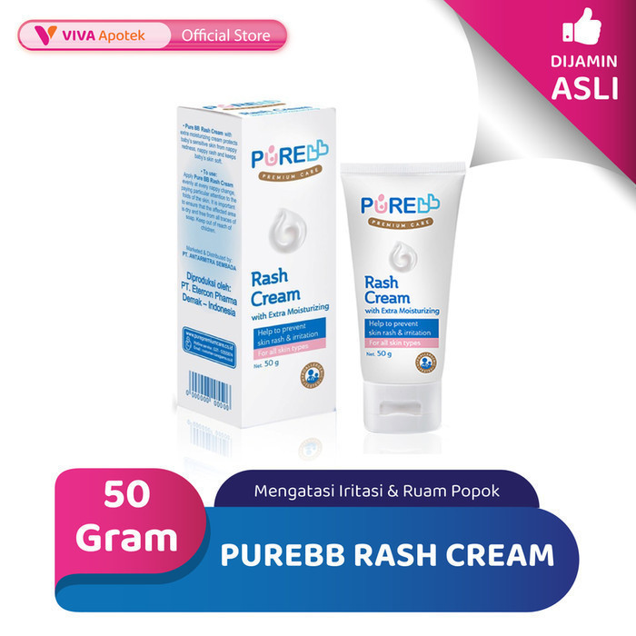 PureBB Rash Cream untuk Mengatasi Iritasi & Ruam Popok (50 Gram)