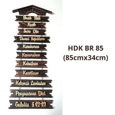 Jual Hiasan Dinding Kayu Rohani Buah Roh 85