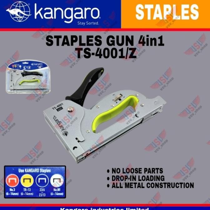 

KANGARO STAPLER GUN TACKER STAPLES JOK STAPLES TEMBAK 6-14MM TS4001 ORIGINAL DAN TERPERCAYA