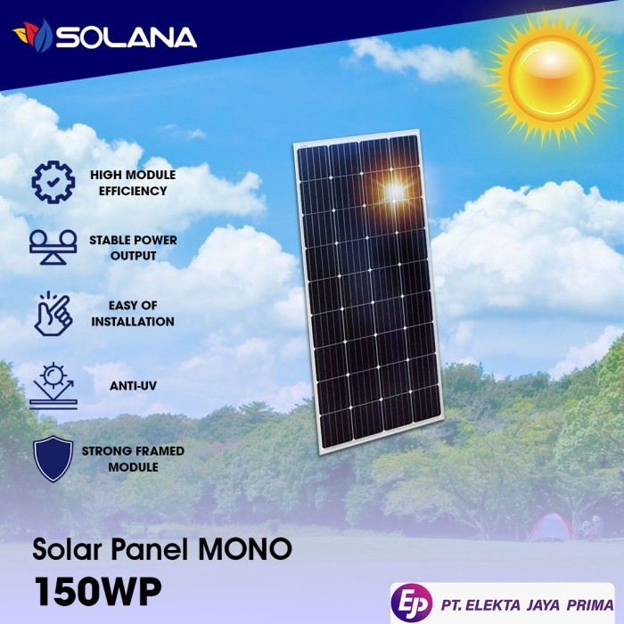 Ejp Solana Solar Panel Mono 150Wp Pv Modul Solar Cell 150 Wp Mono Promo