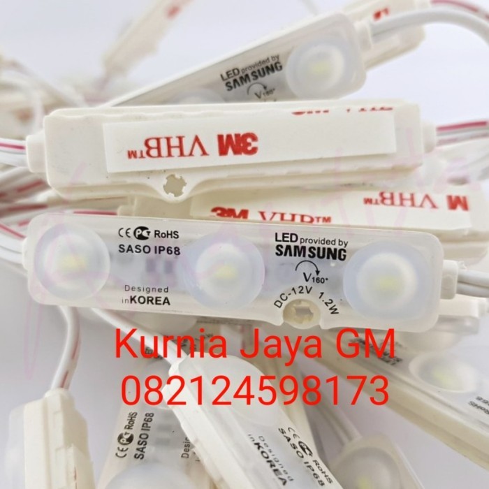 Led Modul Samsung / Samsung Led Modul, 3Mata 5630 - Putih 50Pcs Gratis Ongkir