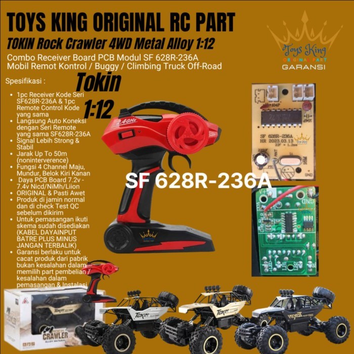 Combo Receiver Board Pcb Modul Sf 628R-236A Rc Tokin Rock Crawler 4Wd Metal 1:12 Toys King Original