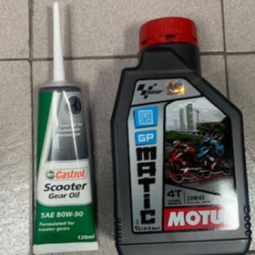 OLI MESIN VESPA MATIC MOTUL PAKET ENGINE 2V