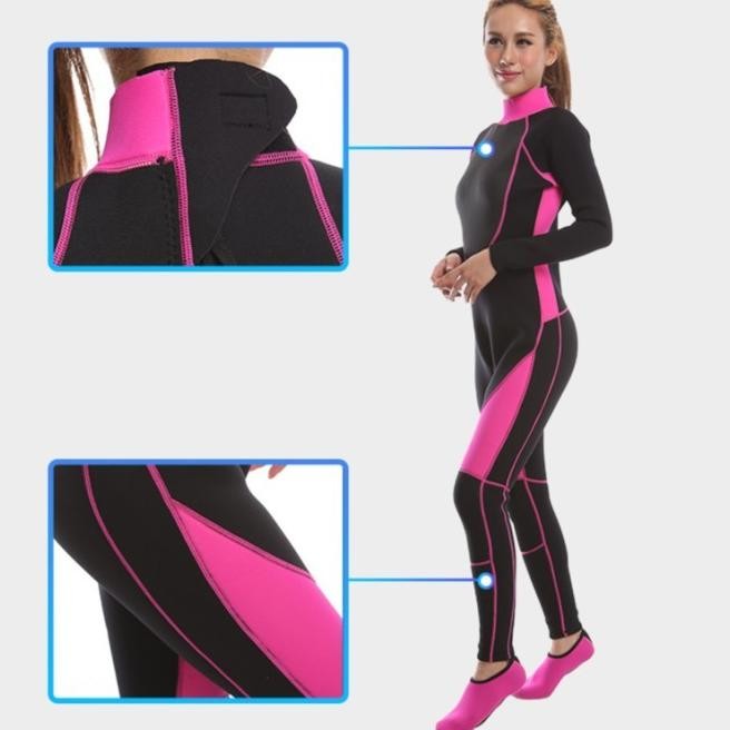 Wetsuit Wanita 3Mm Neoprene Divingsuit Woman / Baju Selam Wanita Ws11