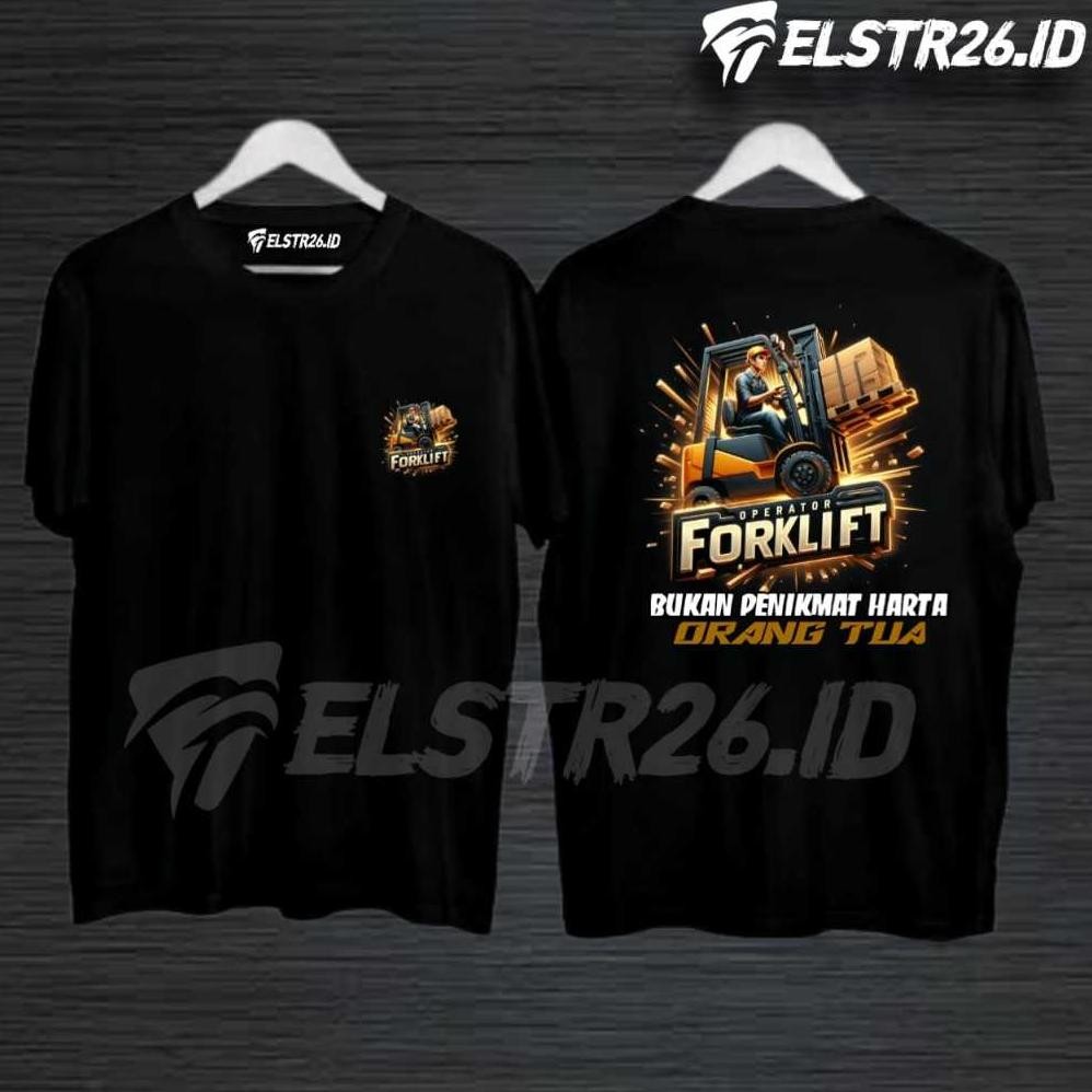 Promo Kaos Distro Operator Forklift Baju Terbaru T-Shirt Pria