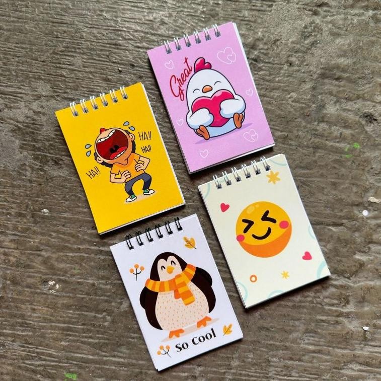 

Notebook Buku Catatan Ring Motif Kecil Mini A7 Aesthetic Murah