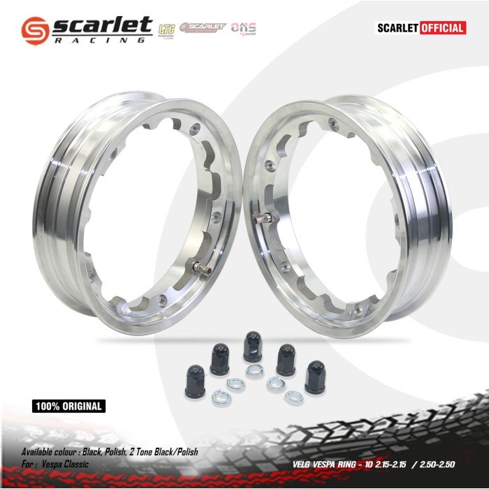 SCARLET RACING Velg Pelk Pelek Rim Aloy Vespa Ring 10