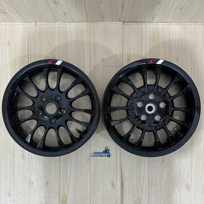 Rims Velg Ori Original Vespa Sprint S Black Primavera LX S R12 Ring12