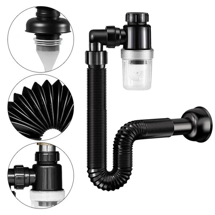 SIFON ANGSA/PIPA PEMBUANGAN WASTAFEL/ SIFON WASTAFEL FLEXIBLE SINK DRAIN PIPE