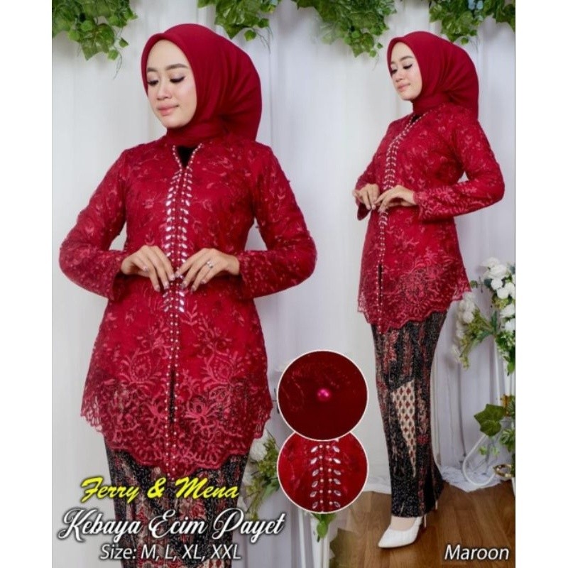 Kebaya Muslim kebaya modern Setelan kebaya Tille Encim Kebaya Wisuda Kebaya Modern Kebaya Pesta by